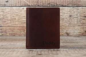 Cartera clásica genuina de piel de vaca para hombre, diseño minimalista Delgado personalizado, billetera plegable de lujo, cuero genuino Vintage, 2017 - Product Image 5