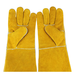 Gants de soudage en cuir Arrivée Résistance à la chaleur Gants de sécurité raisonnables Résistance à la chaleur Protection des mains personnalisée Gants de soudage - Product Image 4
