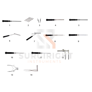 Juego de instrumentos de placa cervical anterior eléctrica para fabricación de sistema espinal quirúrgico ortopédico instrumento de cirugía de columna vertebral ósea - Product Image 1