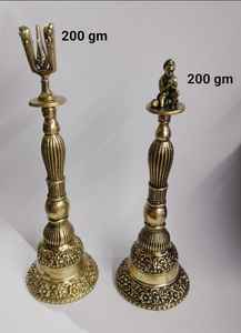 Campana de oración de latón de estilo tradicional Producto artesanal de metal elegante - Product Image 3