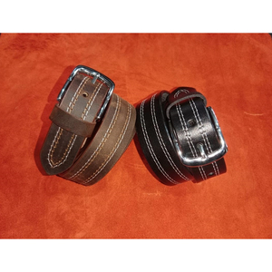 Belle ceinture en cuir de style américain vintage pour garçons Logo personnalisable en peau de vache avec boucle en acier - Product Image 1