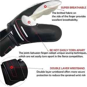 Gant de gardien de but de football à forte adhérence en cuir pour les économies les plus difficiles Protection splendide des épines des doigts pour prévenir les blessures - Product Image 3