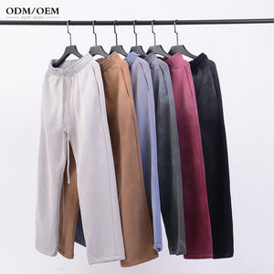 Nouveau pantalon de survêtement pour homme, style décontracté, coupe droite, léger, en toile de luxe, avec logo personnalisé, effet délavé, vente en gros - Product Image 4