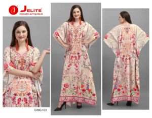Collection de caftan indien pakistanais les plus vendus pour femmes Crêpe de polyester confortable Design lourd Vêtements de plage Promwear - Product Image 2