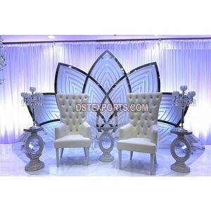 ฉากแต่งงานแบบตะวันตกทำจากอะคริลิคดอลบัวสวยงามสำหรับตกแต่งเวทีแต่งงาน - Product Image 1