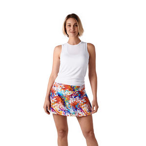 Falda DE TENIS corta transpirable con salpicaduras de neón sublimadas personalizadas, faldas de tenis cómodas y de cintura alta para mujer - Product Image 3