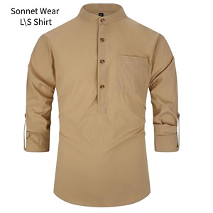Mens Long Sleeve Shirt Casual Business Wear with Button Pocket Solid <b>Top</b> - Product Image 1