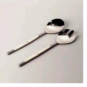 Cutlery With Wooden Handle New Design Metal Cheese for for Cheese Latest Metal Flatware Set New Look Metal Cutlery Set - Product Image 3