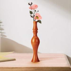 Traditional <b>Wooden</b> Floor Vase Adds Heritage Charm Modern Premium Design Decorative Container Pots Home <b>Desktop</b> Timeless Style - Product Image 4