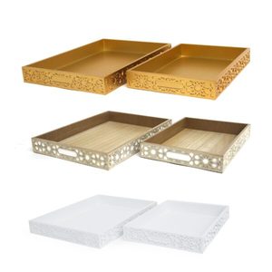 ของตกแต่งบ้านทันสมัยจานไม้เสริฟอาหารถาดสี่เหลี่ยมสำหรับรอมฎอนอุปกรณ์โรงแรม - Product Image 6