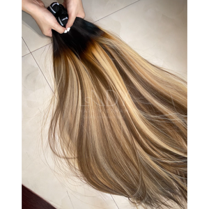 Muy sedoso, liso, hace que el color resalte de las extensiones de cabello humano vietnamita no se enrede, no se desprende. - Product Image 5