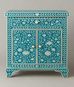 Cajón con incrustaciones de hueso artesanal, muebles indios hechos a mano para dormitorio y pasillo, gabinetes de calidad para sala de estar - Product Image 4