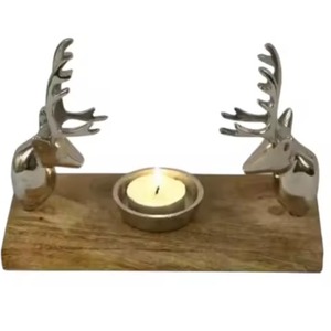 Vela de cabeza de ciervo curvada de la mejor calidad de estilo antiguo y soporte de luz de té elegante decoración de Mesa para el hogar accesorios de iluminación - Product Image 1