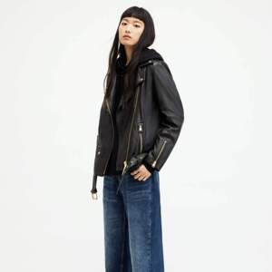 Premium Wholesale Women Black Real Sheepskin Leather <b>Jacket</b> Slim Fit Biker Moto <b>Punk</b> Streetwear Outwear Female Biker Moto Coat - Product Image 4