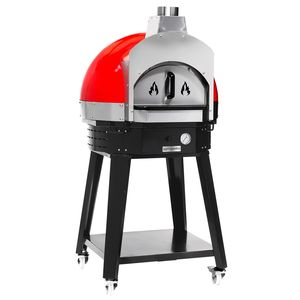 Four à pizza au bois - Simple niveau - 2 x 30 cm - jusqu'à 400°C - Rouge - incl. Cadre de base - Product Image 1