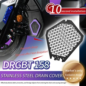 XILLA, accesorios para motocicleta, Red de Protección de tanque de agua de acero inoxidable negro para SYM DRG 2024 GEN-2 DRGBT - Product Image 2
