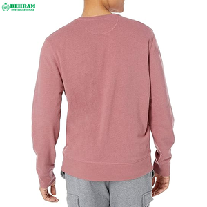 เสื้อสเวตเชิ้ตคอกลมผู้ชายคุณภาพสูง สีพื้น ทรงปกติ ผ้าถัก ใส่สบายๆ สำหรับฤดูใบไม้ร่วง แขนยาว - Product Image 4