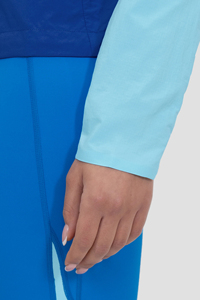 Venta al por mayor de alta calidad cortavientos holgado poliéster ropa deportiva Panel de nailon cremallera tiras chándal conjunto de las mujeres - Product Image 6