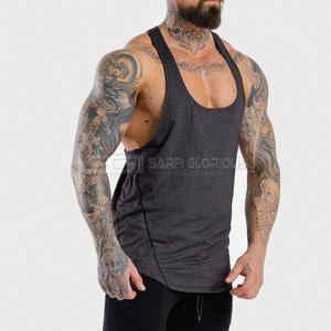 Custom Logo Breathable Cotton <b>Men's</b> Gym <b>Stringer</b> Tank Top Bodybuilding Muscle Fit Sleeveless Workout <b>Vest</b> for Fitness Training - Product Image 4