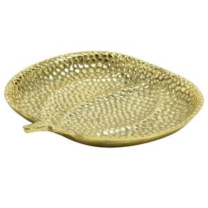 การออกแบบที่ไม่ซ้ํากันโต๊ะตกแต่งถาดอลูมิเนียม Leaf มาตรฐานบ้านหรูหราและโรงแรมตกแต่งโรงงานขายส่ง - Product Image 5