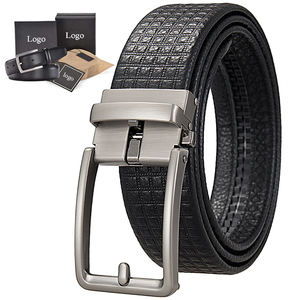 Ceinture en cuir de vache véritable de luxe avec boucle en acier, imperméable et respirante, logo personnalisé, vente en gros OEM/ODM pour la mode - Product Image 6