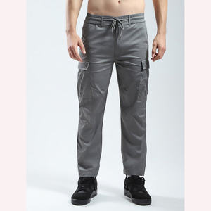 Pantalon Cargo pour Homme Droit Courbé Rayé Décontracté Extérieur Streetwear Multi Poche Élégant Pantalon Confortable Pantalon pour Homme Lavé - Product Image 1