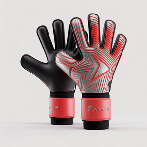 Guantes de portero de cuero Premium personalizables ajuste personalizado venta al por mayor fútbol látex agarre - Product Image 4