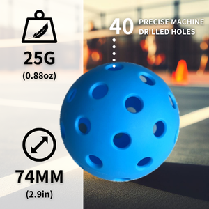 Bolas Pickleball con logotipo personalizable de 40 agujeros aprobadas por USAPA, pelotas deportivas de plástico para interiores y exteriores de alta calidad - Product Image 4