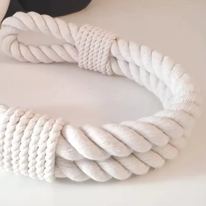 Abrazaderas para Cortinas de Cuerda de Algodón Blanco: Decoración Náutica Boho para Ventanas - Product Image 1
