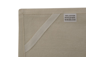 Ensemble de 6 serviettes brodées en tissu de lin tissé 100% coton couleur naturelle Serviettes de table et de cuisine de luxe Utilisation en avion Style uni - Product Image 3