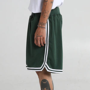 Short de basket-ball personnalisé de style vintage pour hommes avec poches latérales côtelées 100% coton Sportswear Streetwear OEM Activewear fournisseur - Product Image 4