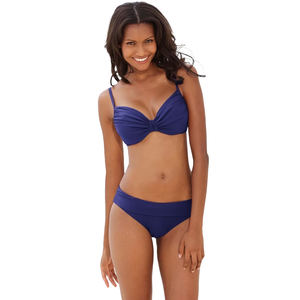 Conjunto de Bikini de Moda para Mujer, Traje de Baño, Ropa de Playa, Verano, Piscina, Resort, Vacaciones, Secado Rápido, Tela Elástica, 2 Piezas, Violeta - Product Image 1