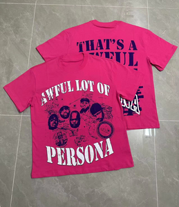 Camiseta de algodón para Calle, camiseta de gran tamaño hecha a medida, camiseta transpirable con estampado frontal completo - Product Image 3