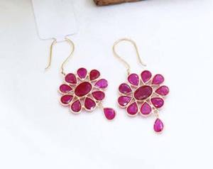 925 Sterling Silver Vintage Dangle <b>Earring</b> Natural Amethyst Stone 5X7mm Pear Shape Women's Engagement for Wholesale Price - Product Image 3