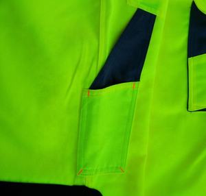 Personalizado de los hombres de tejido 100% algodón Multi-Bolsillo de carga de trabajo pantalón transpirable Casual Mid Flat Rodillera de construcción industrial - Product Image 3