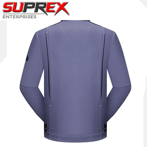 เสื้อแจ็คเก็ตทำงานผ้าฝ้ายแบบสะท้อนแสงสำหรับผู้ชาย มีกระเป๋าหลายช่อง คุณสมบัติกันยับและทนทานต่อการสึกหรอ พร้อมแถบสะท้อนแสง - Product Image 5