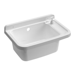 Évier mural commercial avec distributeur pour extérieur 50x35x24 - Product Image 1
