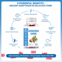 Gomitas Veganas de Raíz de Maca y Ashwagandha Sin Gluten con Extracto de Semillas de Plantas de Marca Privada