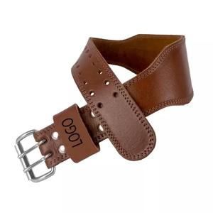 Cinturón de cuero de vaca genuino para gimnasio, longitud personalizada, resistente, de Pakistán, características ajustables, levantamiento de pesas, Buffalo Split - Product Image 1
