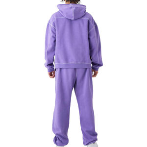 Cotton for Men Jogger Plus Size Wholesale Price Winter Tracksuits 2025 Customized logo <b>Tech</b> Fleece Fall Zipper Tracksuit - Product Image 4