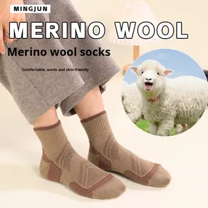 Professional <b>Merino</b> <b>Wool</b> <b>Socks</b> for Men <b>Women</b> Adult's Thickened Breathable Non-Slip Crew Bottom Running <b>Socks</b> Wear-Resistant - Product Image 4