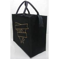 Bereit zum Versand von bösen Augenschutz bedruckte schwarze Jute taschen mit Reiß verschluss und azofrei gefärbten Baumwoll griffen