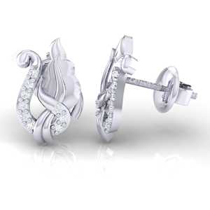Boucles d'oreilles créoles en or 14 carats certifiées, 18 diamants véritables, plaqué or rose, style tendance et mignon, cadeau de fiançailles, de mariage ou d'anniversaire - Product Image 3