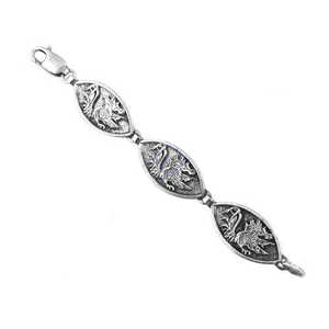 Bracelet manchette en argent sterling 925 avec motif de dragon pour femmes - Product Image 2