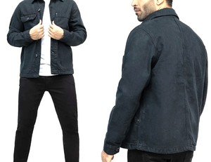 Blouson en jean à capuche pour homme, tendance du moment, anti-plis, avec logo frontal, idéal pour l'hiver, prix raisonnable, tissu dernier cri - Product Image 5