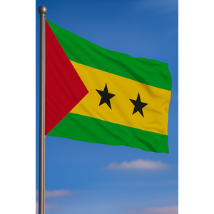 Drapeau personnalisé So Tom Prncipe pour l'extérieur, style fanion, impression numérique sur soie avec mât en aluminium, drapeau mondial pour l'affichage - Product Image 2