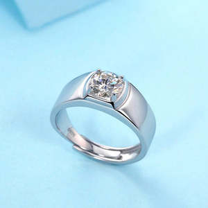 NOVAMART Fine Men's Hallmarked <b>Silver</b> <b>Ring</b> Classic Diamond Set in <b>Cross</b> Geometric Pattern Rhodium Plated Engagement Suitable Who - Product Image 4