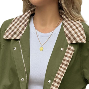 Custom High Quality Canvas <b>Jacket</b> For Women Breathable Design Turn Down Collar <b>Zip</b> <b>up</b> <b>Jackets</b> For Women - Product Image 4