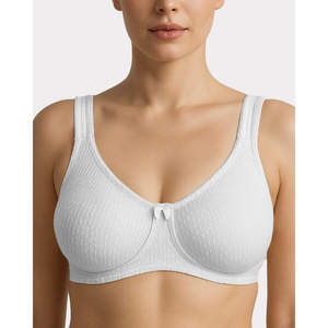 Soutien-gorge minimiseur à armatures 370 pour femme, push-up sans armatures, respirant, motif uni, bonnet fin en polyamide rembourré, tendance - Product Image 1