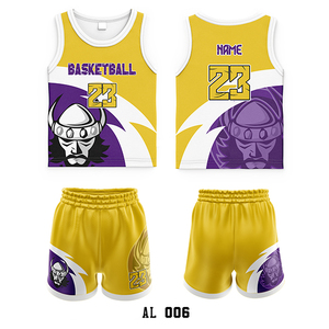 Ensemble d'uniformes de basketball pour enfants, réversible, à séchage rapide, respirant, vente en gros directe d'usine, personnalisation - Product Image 1